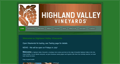 Desktop Screenshot of highlandvalleyvineyards.com