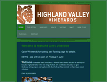 Tablet Screenshot of highlandvalleyvineyards.com